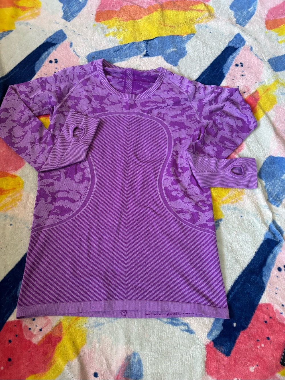lululemon athletica Purple Long-Sleeve Seamless Performance Top
